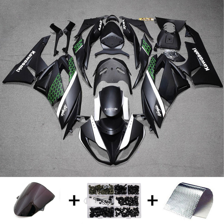 インジェクションフェアリングキット ボディワーク プラスチック ABS カワサキ ZX6R 636 2009-2012 に適合