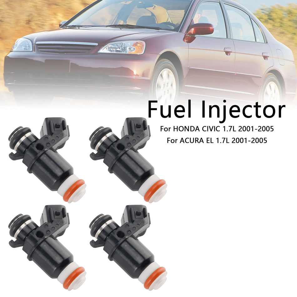 2001-2005 ホンダ シビック 1.7L 4個 燃料インジェクター 16450-PLD-003 ACURA ELに適合
