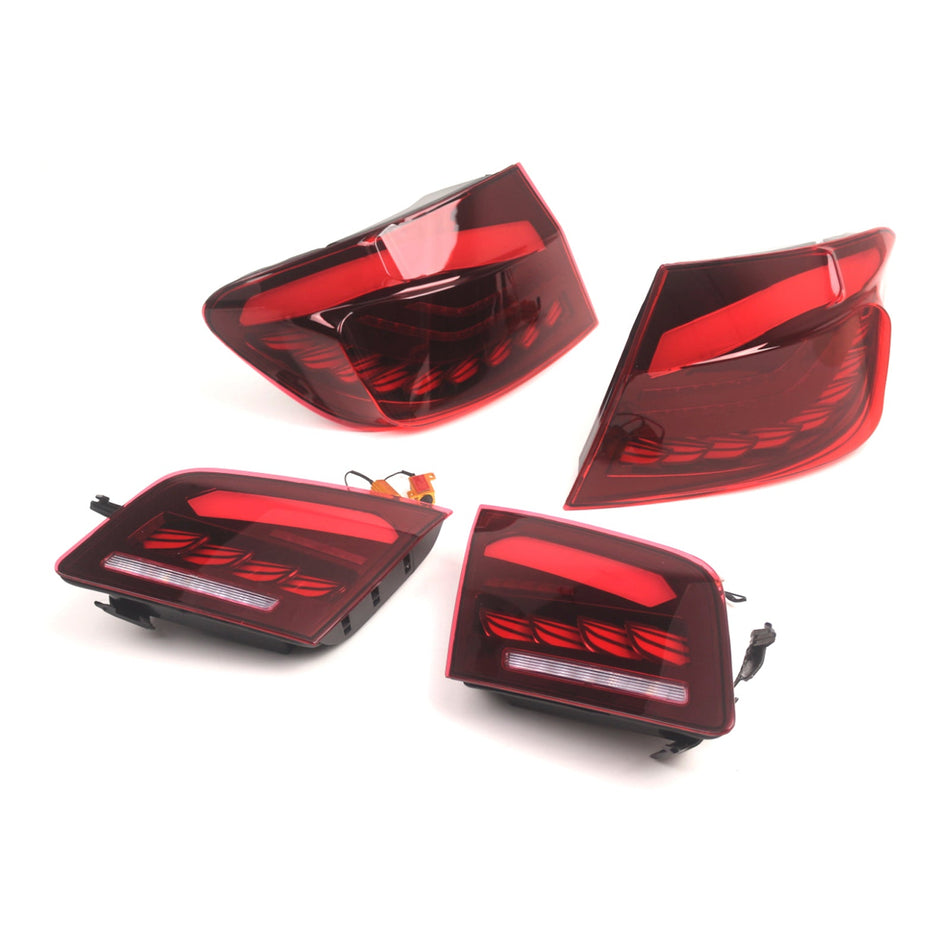 2010-2016 第6世代 5シリーズ F10 F18 M5 L&amp;R レッド LED テールライト リアランプアセンブリ