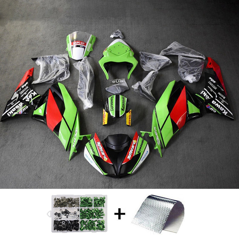 インジェクションフェアリングキット ボディワーク プラスチック ABS カワサキ ZX6R 636 2009-2012 に適合