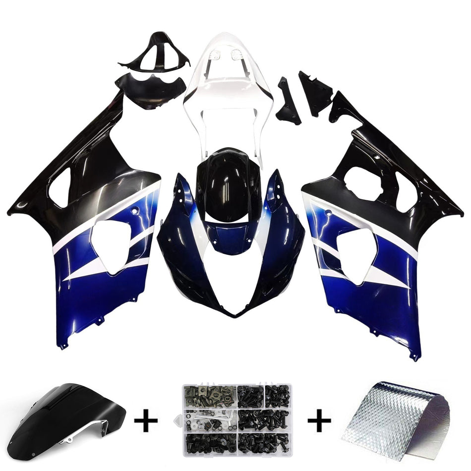 2003-2004 GSXR1000 ボディワークフェアリング ABS 射出成形プラスチックセット 汎用