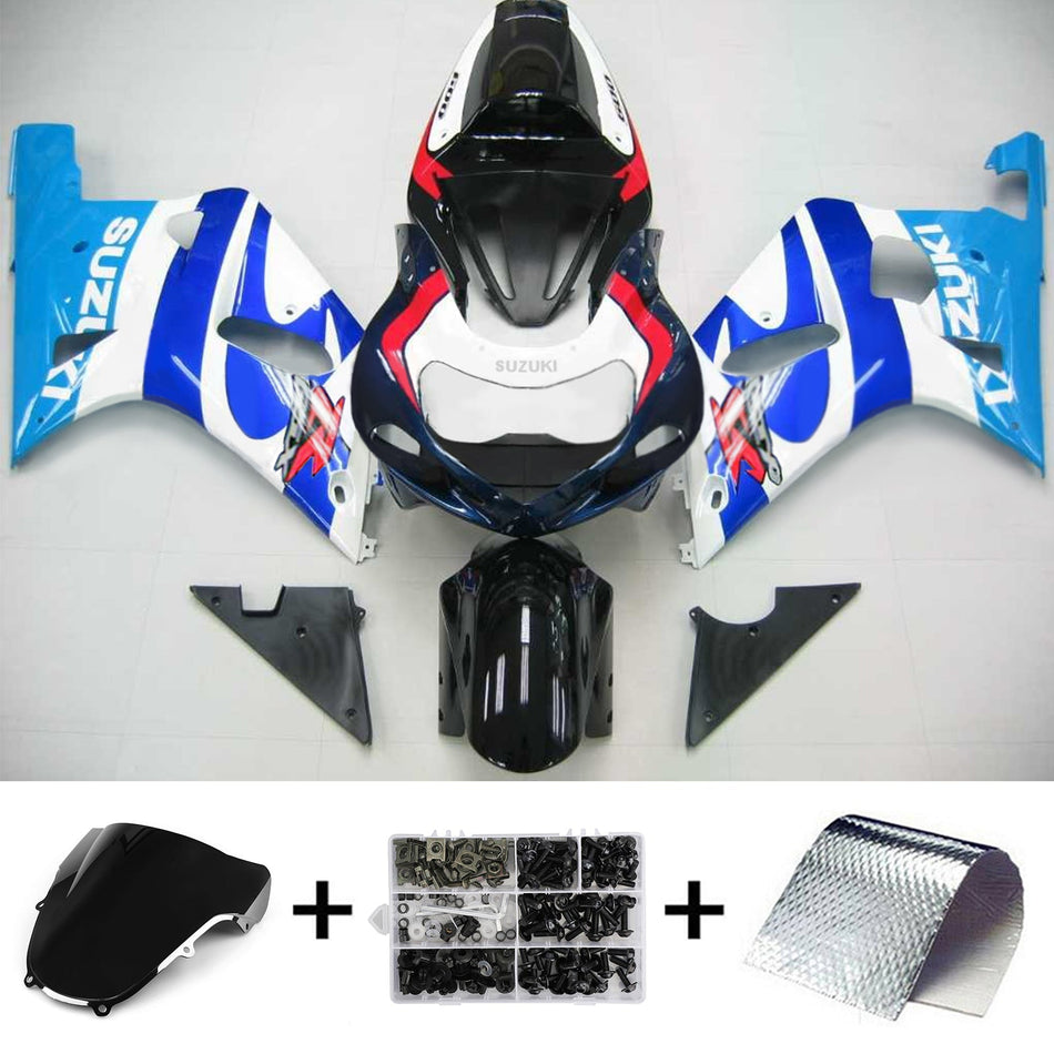 2001-2003 スズキ GSXR600 K1 インジェクションフェアリングキット ボディワーク プラスチック ABS #107 Amotopart