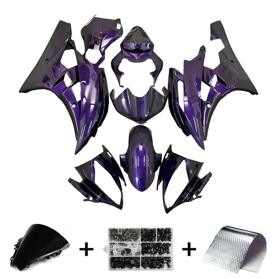 インジェクションフェアリングキット ボディワーク プラスチック ABS ヤマハ YZFR6 YZF-R6 2006-2007用