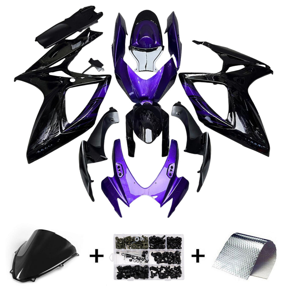 スズキ GSXR 600/750 2006-2007 K6 用 インジェクションフェアリングキット ボディワーク プラスチック ABS