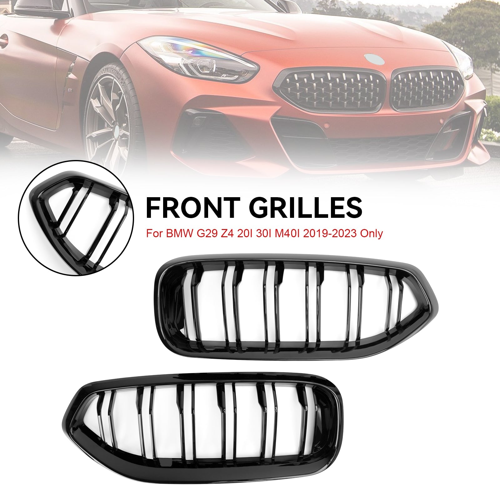 BMW G29 Z4 20I 30I M40I 2019-2023 グロスブラック フロントキドニー