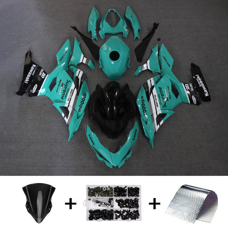 インジェクションフェアリングキット ボディワーク プラスチック ABS カワサキ EX400 Ninja400 2018-2024 に適合