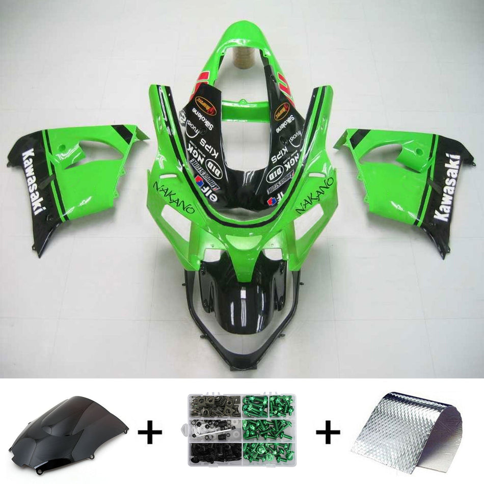 2002-2003 カワサキ ZX9R Amotopart インジェクションフェアリングキット ボディワーク プラスチック ABS #112