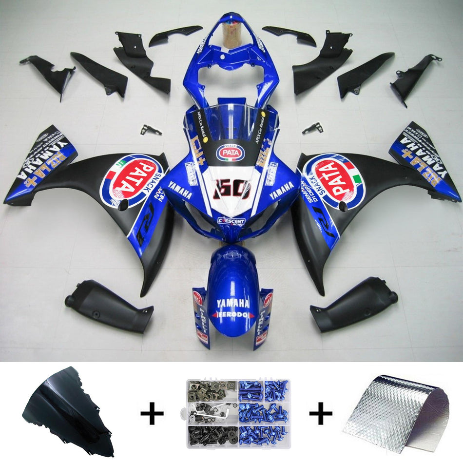 2012-2014 ヤマハ YZF 1000 R1 Amotopart インジェクションフェアリングキット ボディワーク プラスチック ABS #135