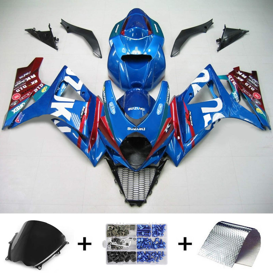 2007-2008 スズキ GSXR1000 K7 Amotopart インジェクションフェアリングキット ボディワーク プラスチック ABS #121