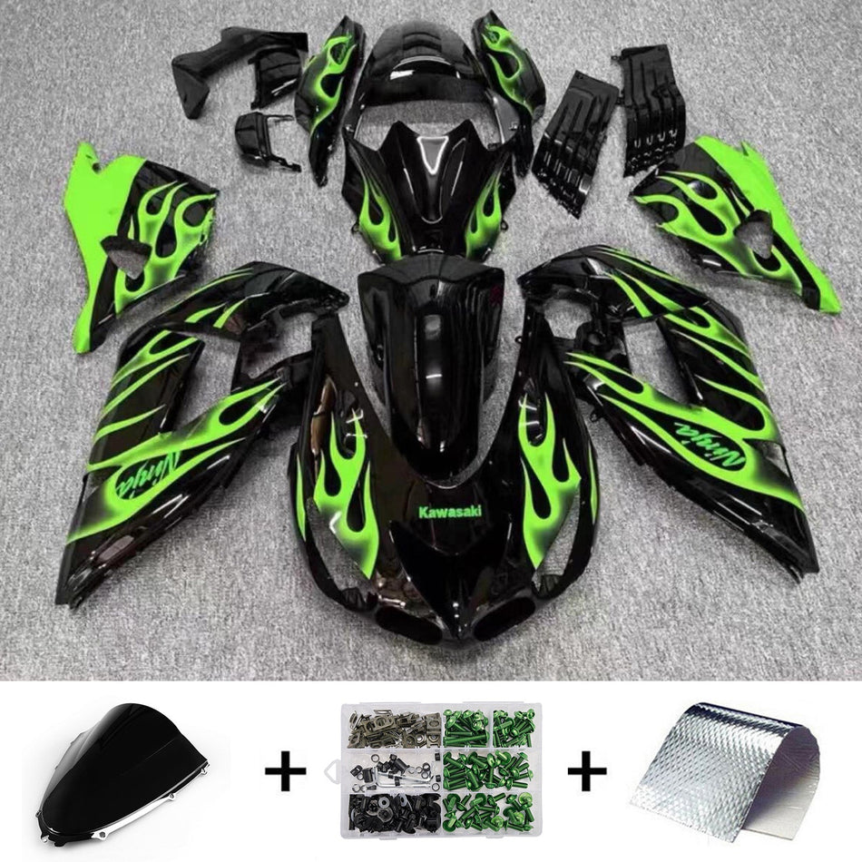 インジェクションフェアリングキット ボディワーク Kawasaki ZX14R ZZR1400 2006-2011 に適合