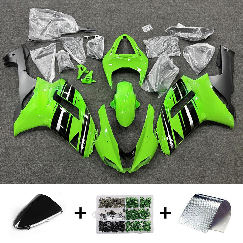 インジェクションフェアリングキット ボディワーク プラスチック ABS カワサキ ZX6R 636 2007-2008 に適合