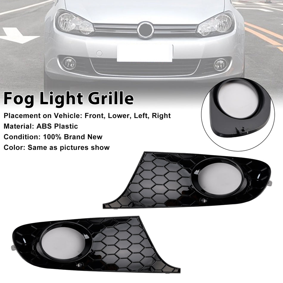 2009-2013 VW MK6 ゴルフ ジェッタ 2個 フォグランプカバー グリル 5K0853666