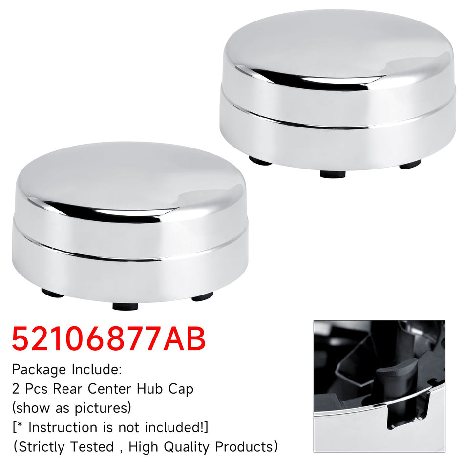 ダッジラム3500ピックアップデュアリー03-18用リアセンターハブキャップ2個 52106877AB