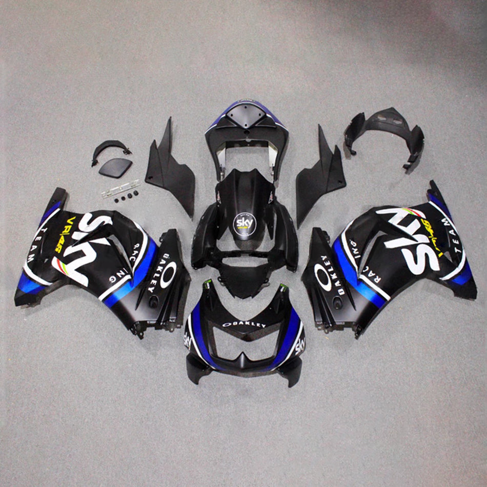 インジェクションフェアリングキット ボディワーク プラスチック ABS カワサキ EX250 Ninja250R 2008-2012 に適合
