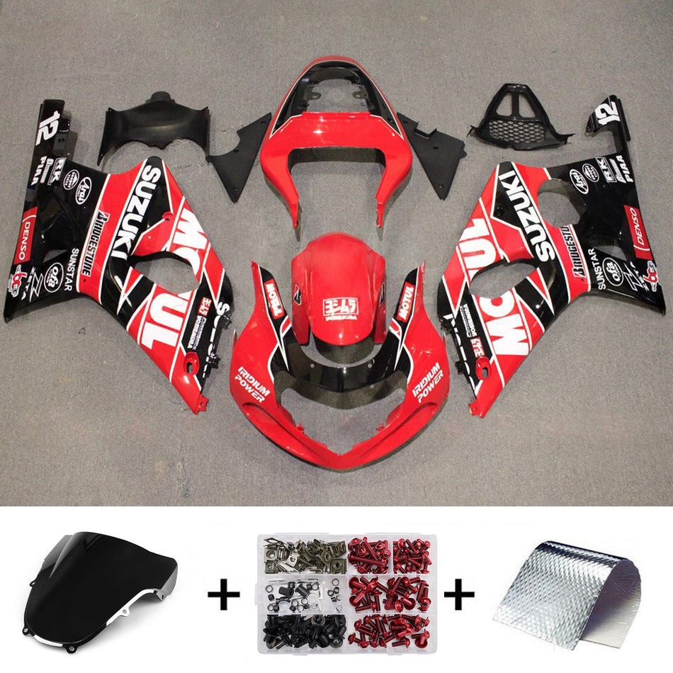 スズキ GSXR1000 2000-2002 K1 K2 用 インジェクションフェアリングキット ボディワーク プラスチック ABS
