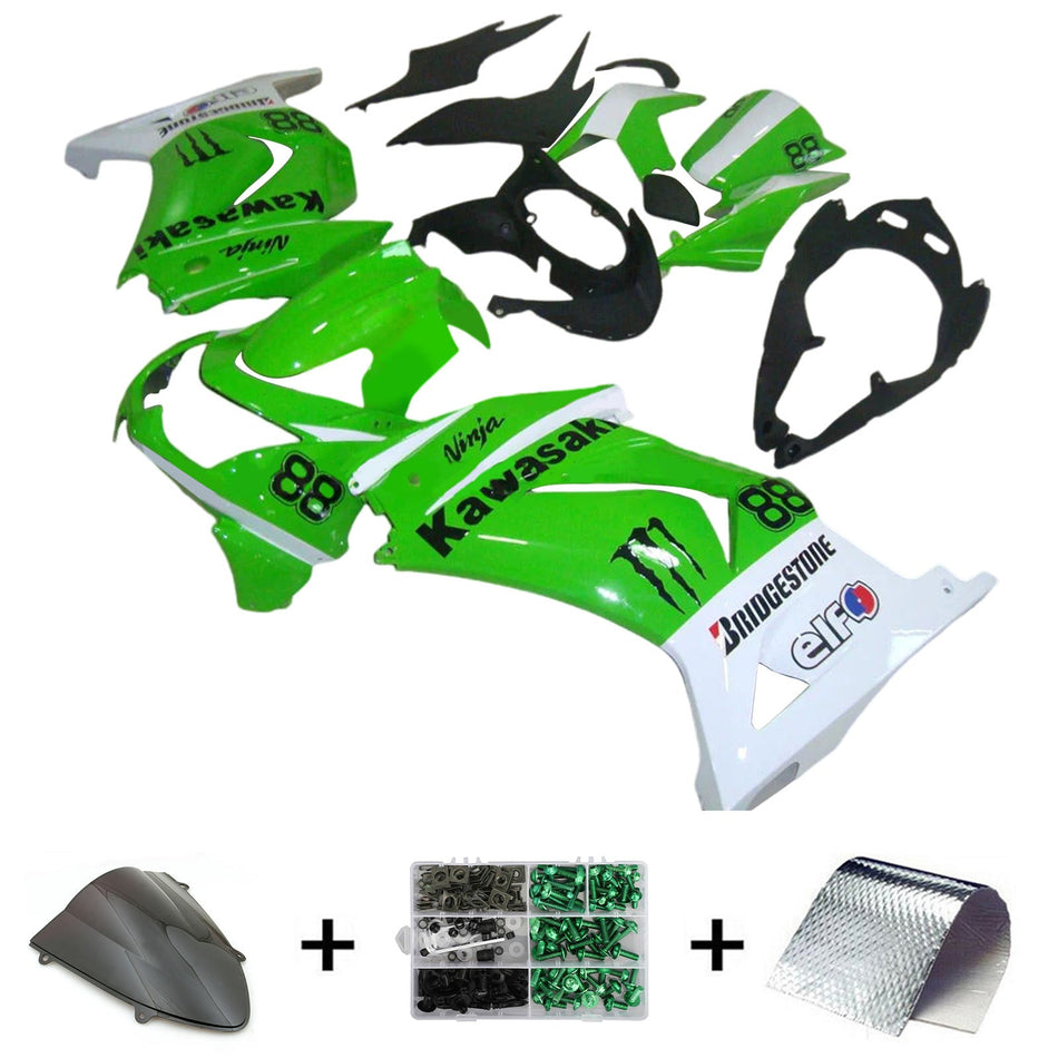 2008-2012 Kawasaki EX250 Ninja250R インジェクションフェアリングキット ボディワーク プラスチック ABS