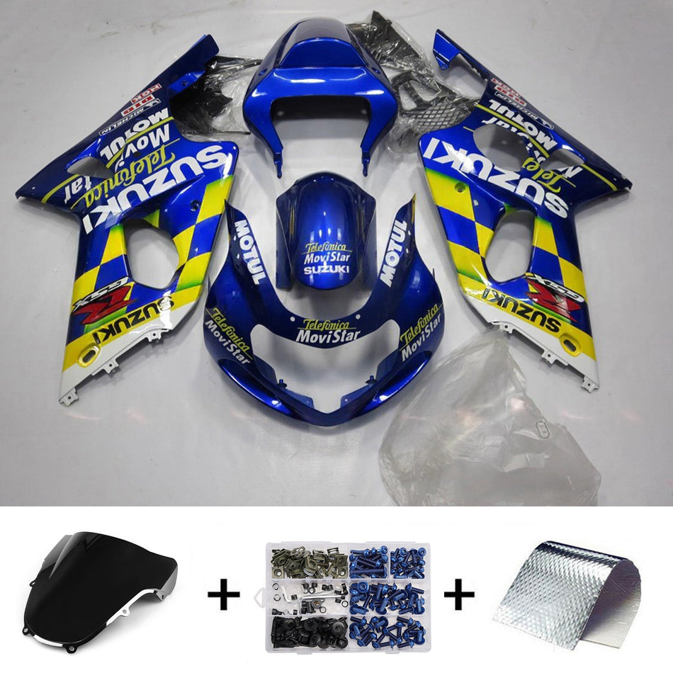スズキ GSXR1000 2000-2002 K1 K2 用 インジェクションフェアリングキット ボディワーク プラスチック ABS