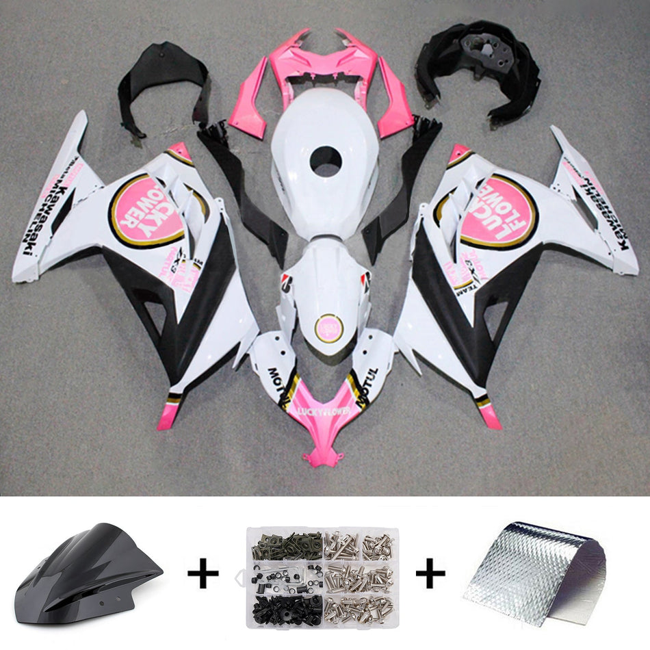 インジェクションフェアリングキット ボディワーク プラスチック ABS カワサキ EX300 Ninja300 2013-2024 に適合