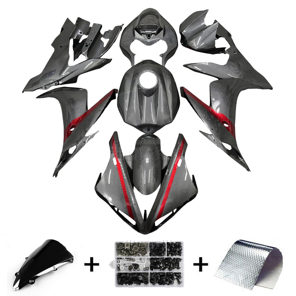 インジェクションフェアリングキット ボディワーク プラスチック ABS ヤマハ YZFR1 YZF-R1 2004-2006用