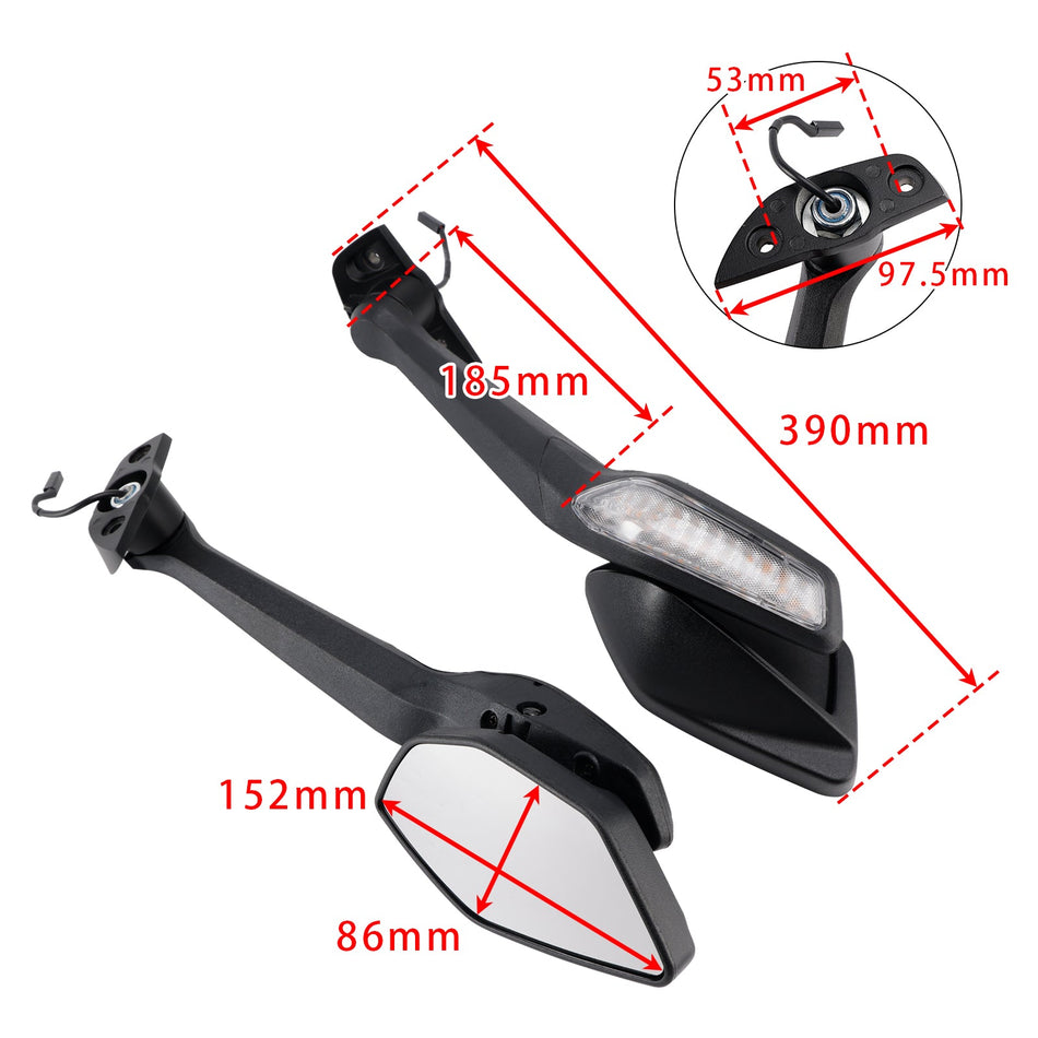 2022-2025 CFMoto 450 SR 450 SRS 450 SS CF400-6用ミラーセット（ウインカー付き）