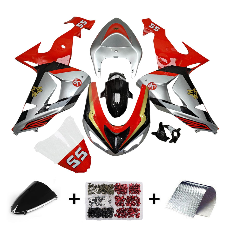インジェクションフェアリングキット ボディワーク プラスチック ABS カワサキ ZX10R 2006-2007 に適合