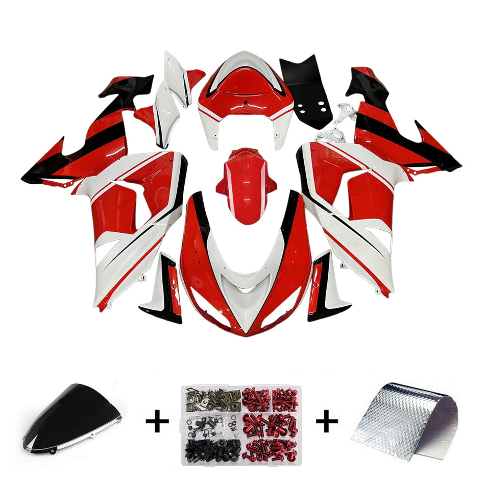 インジェクションフェアリングキット ボディワーク プラスチック ABS カワサキ ZX10R 2006-2007 に適合
