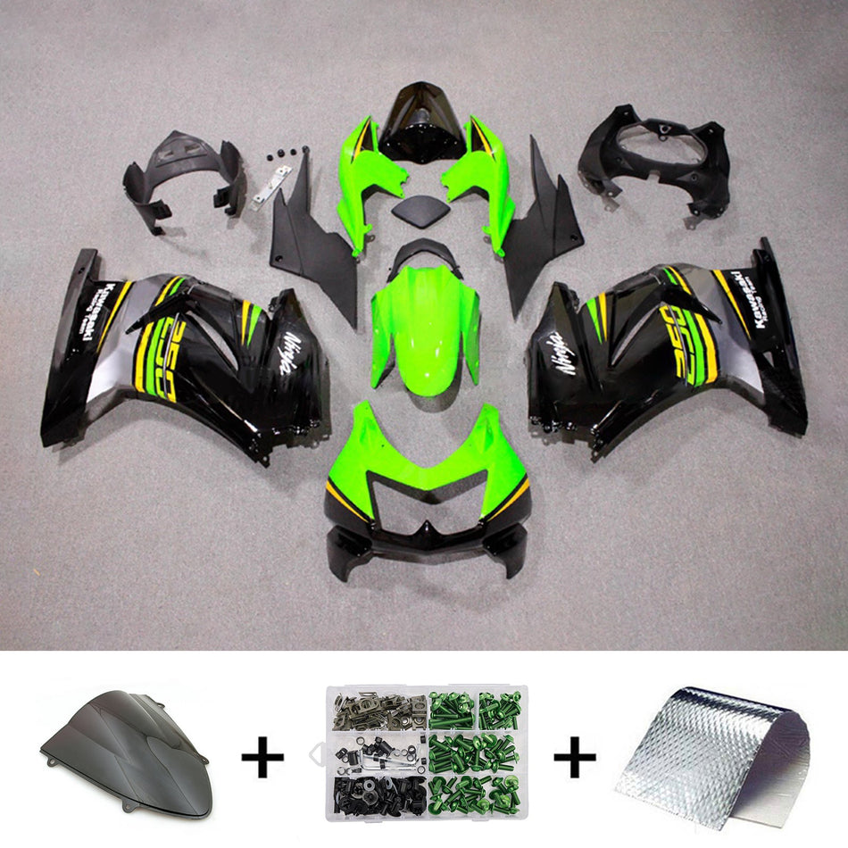 インジェクションフェアリングキット ボディワーク プラスチック ABS カワサキ EX250 Ninja250R 2008-2012 に適合