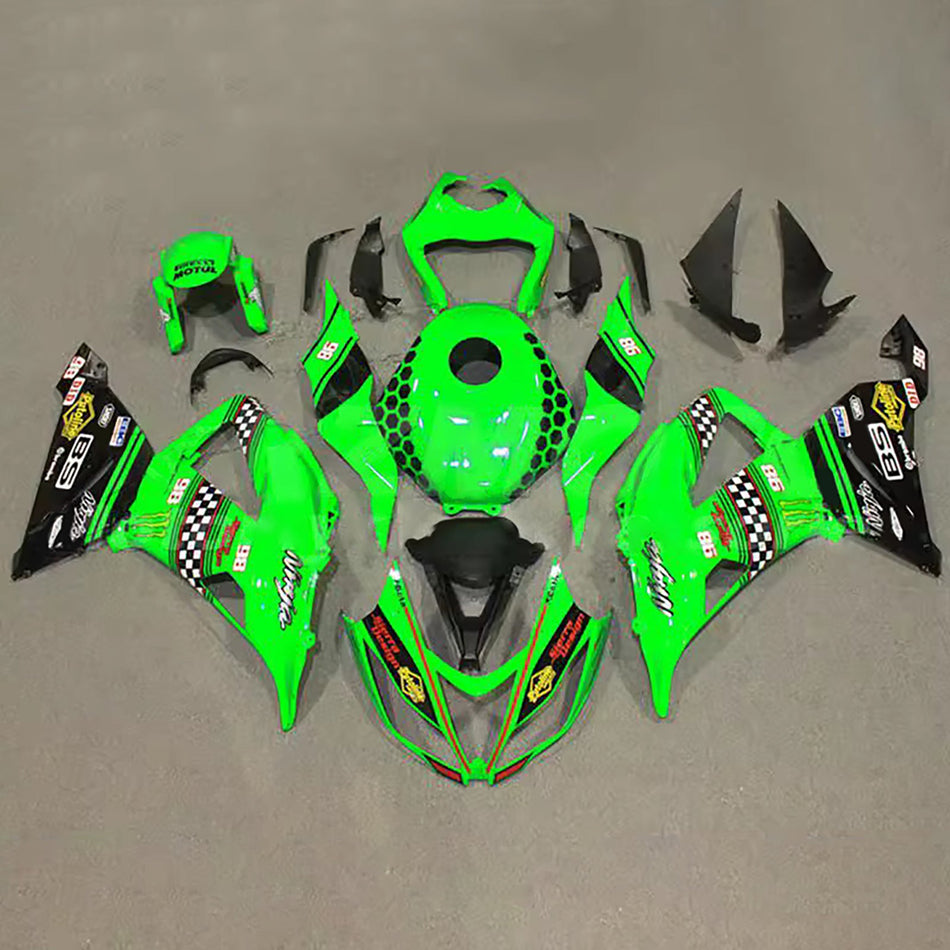 インジェクションフェアリングキット ボディワーク プラスチック ABS カワサキ ZX6R 636 2013-2018 に適合