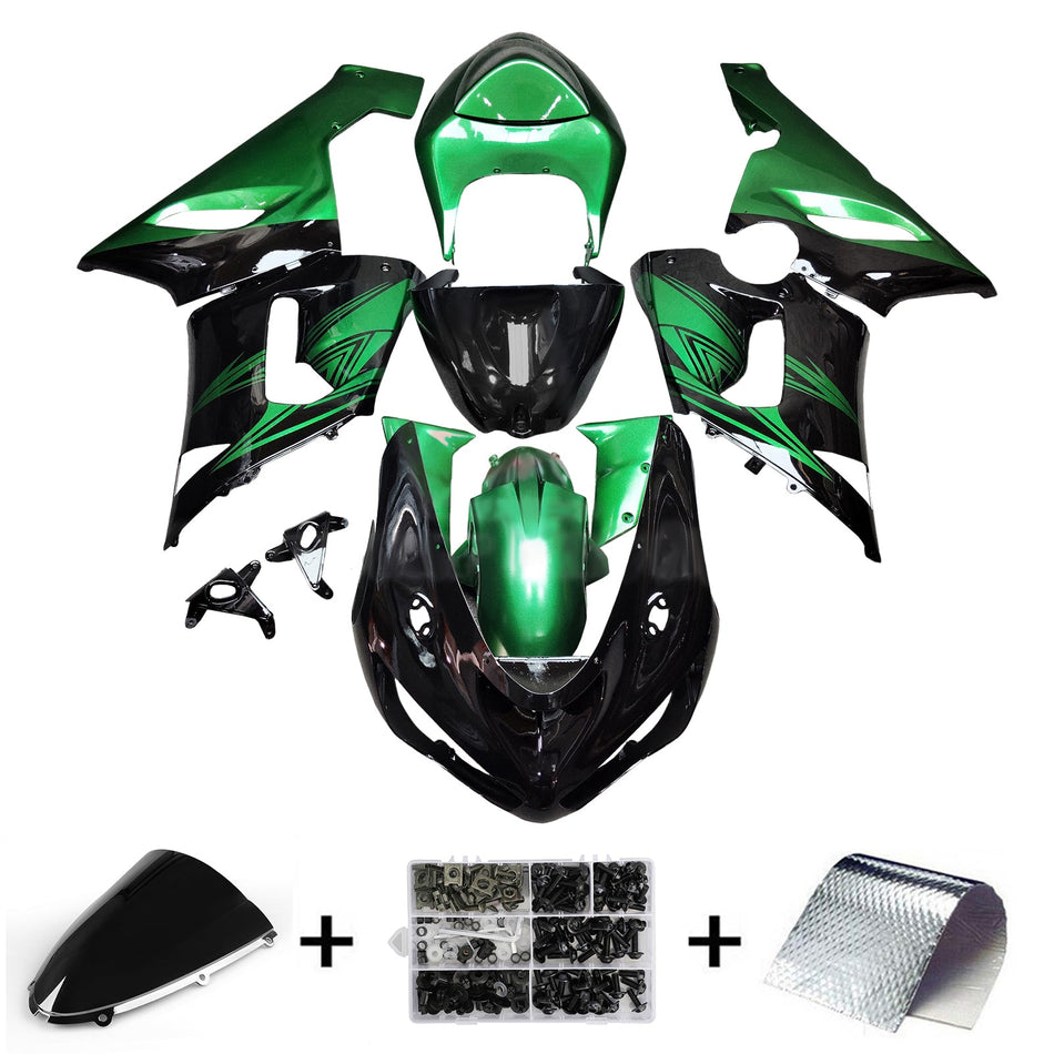 インジェクションフェアリングキット ボディワーク プラスチック ABS カワサキ ZX6R 636 2005-2006 に適合