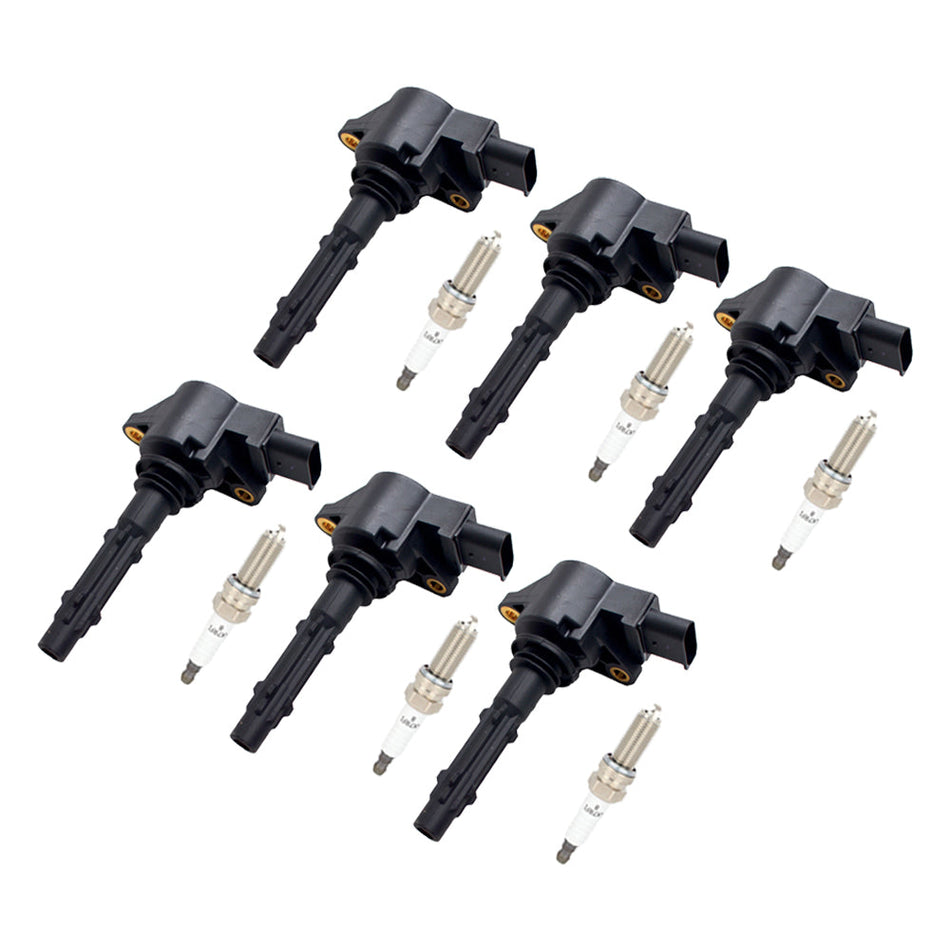 6x イグニッションコイル + スパークプラグ UF535 メルセデスベンツ C230 C300 ML350 R350 用
