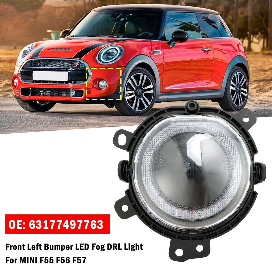 BMW ミニ F55 F56 F57 クラブマン F54 LED フロント左フォグライトランプ 63177497763
