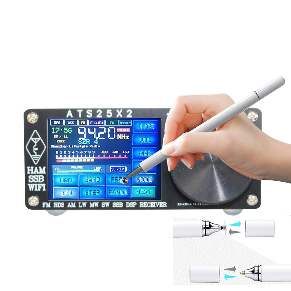 新しい ATS-25X2 APP ネットワーク WIFI 全帯域ラジオ受信機 FM LW MW SW DSP コネクタ