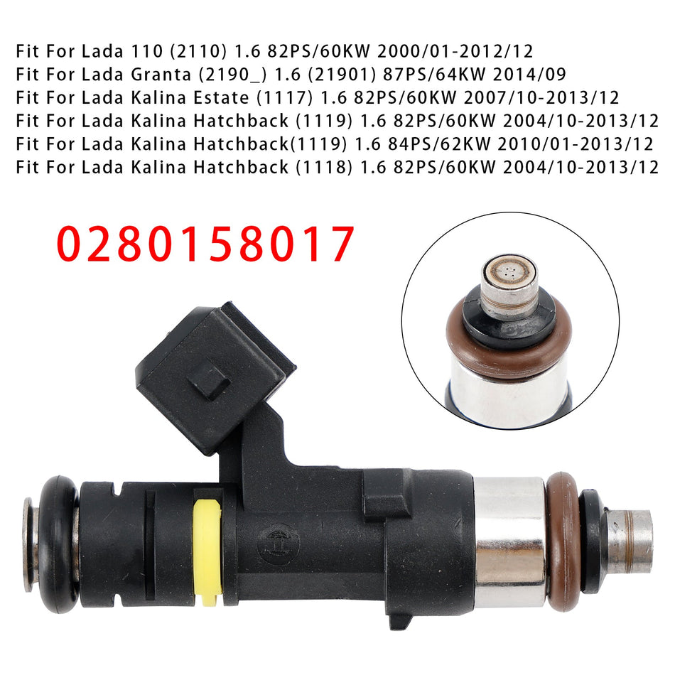 Lada Granta Kalina 0280158017用燃料インジェクター1個