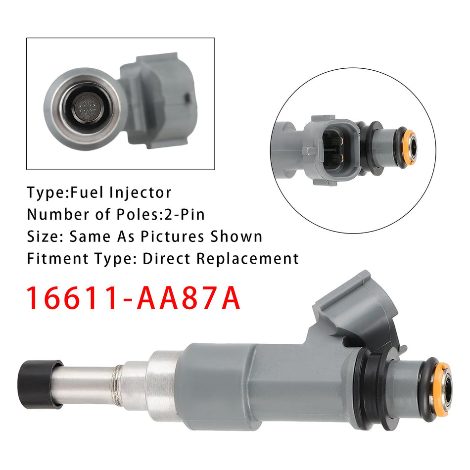 2015-2017 スバル レガシィ アウトバック 2.5L H4 燃料インジェクター 1個 16611-AA87A