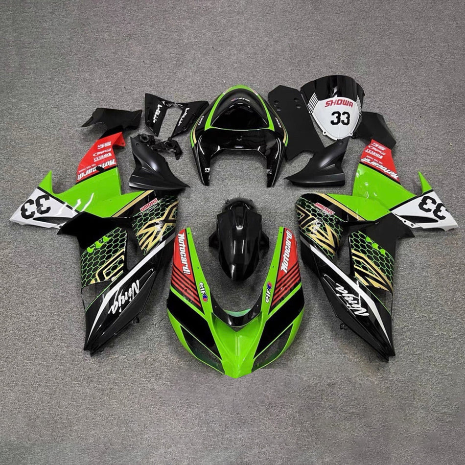 インジェクションフェアリングキット ボディワーク プラスチック ABS カワサキ ZX10R 2006-2007 に適合
