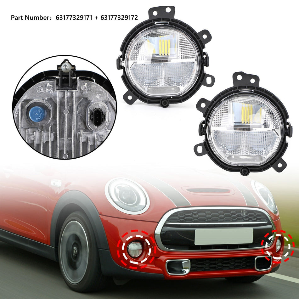 フロントバンパー 左＆右 フォグライト ランプ BMW Mini F55 F56 F54 F57 汎用