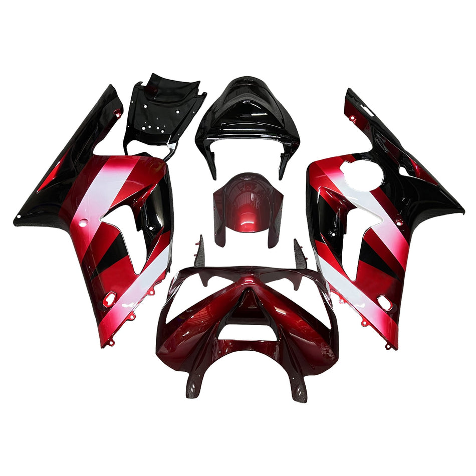 インジェクションフェアリングキット ボディワーク プラスチック ABS カワサキ ZX6R 636 2003-2004 に適合