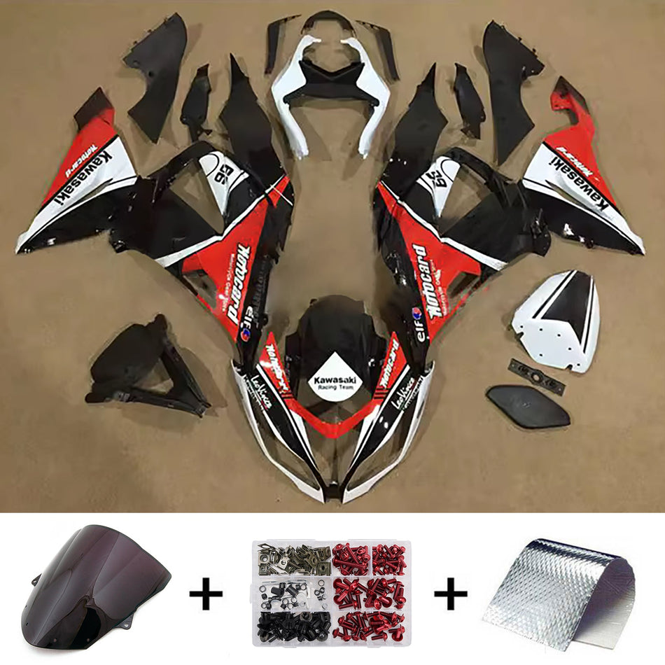 インジェクションフェアリングキット ボディワーク プラスチック ABS カワサキ ZX6R 636 2013-2018 に適合