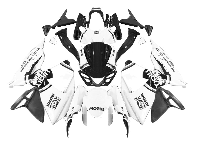 2009-2016 スズキ GSXR 1000 ホワイト &amp; ブラック ラッキー ストライク レーシング フェアリング ジェネリック