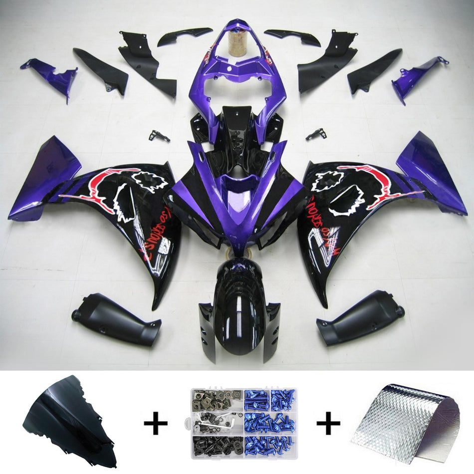 2012-2014 ヤマハ YZF 1000 R1 Amotopart インジェクションフェアリングキット ボディワーク プラスチック ABS #137