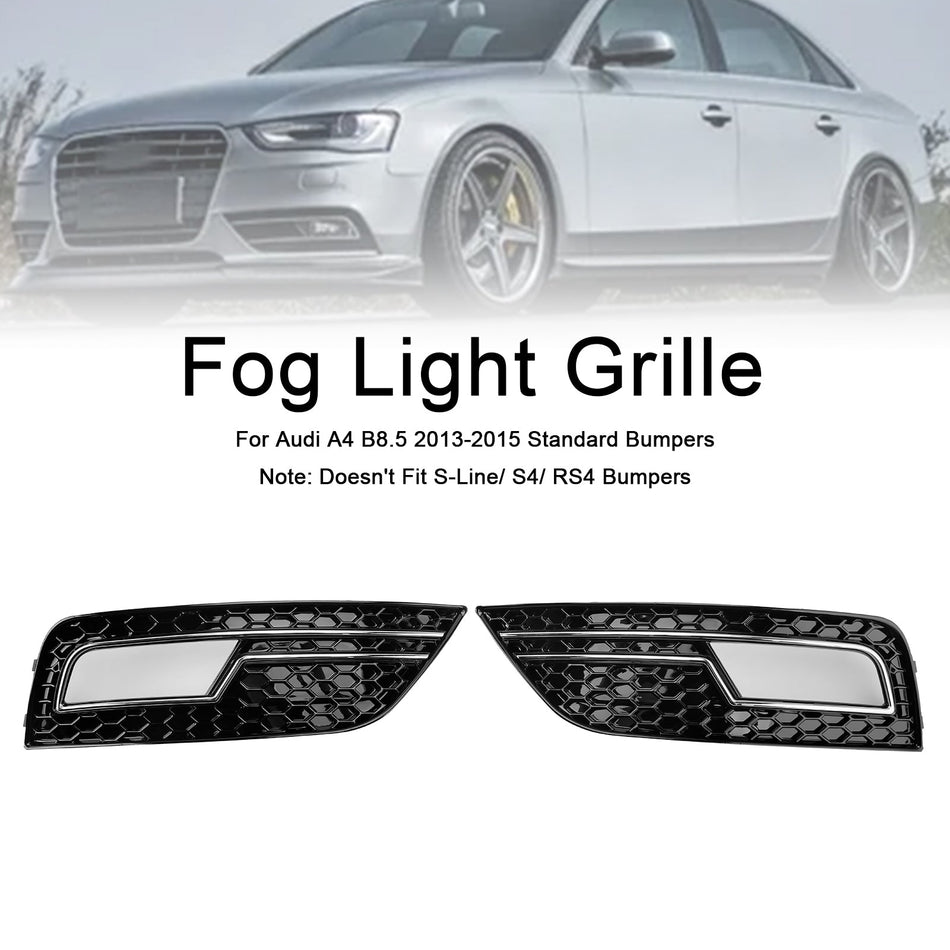 2013-2015 アウディ A4 B8.5 クローム フォグランプ カバー グリル 標準バンパー