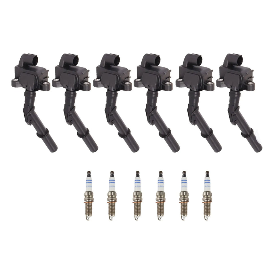 2016-2019 メルセデスベンツ GLE63 AMG V8 5.5L イグニッションコイル + スパークプラグ UF741 6個 2769063700