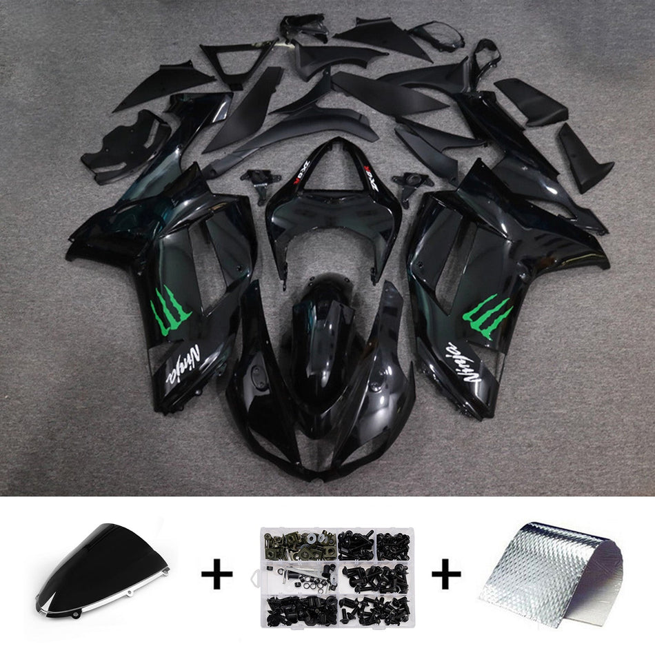 インジェクションフェアリングキット ボディワーク プラスチック ABS カワサキ ZX6R 636 2007-2008 に適合