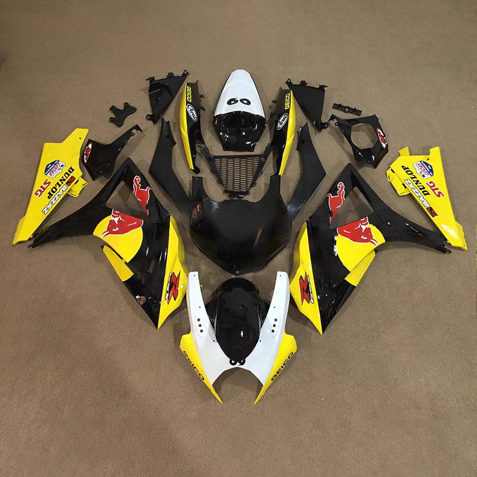 スズキ GSXR1000 2007-2008 K7用 インジェクションフェアリングキット ボディワーク プラスチック ABS