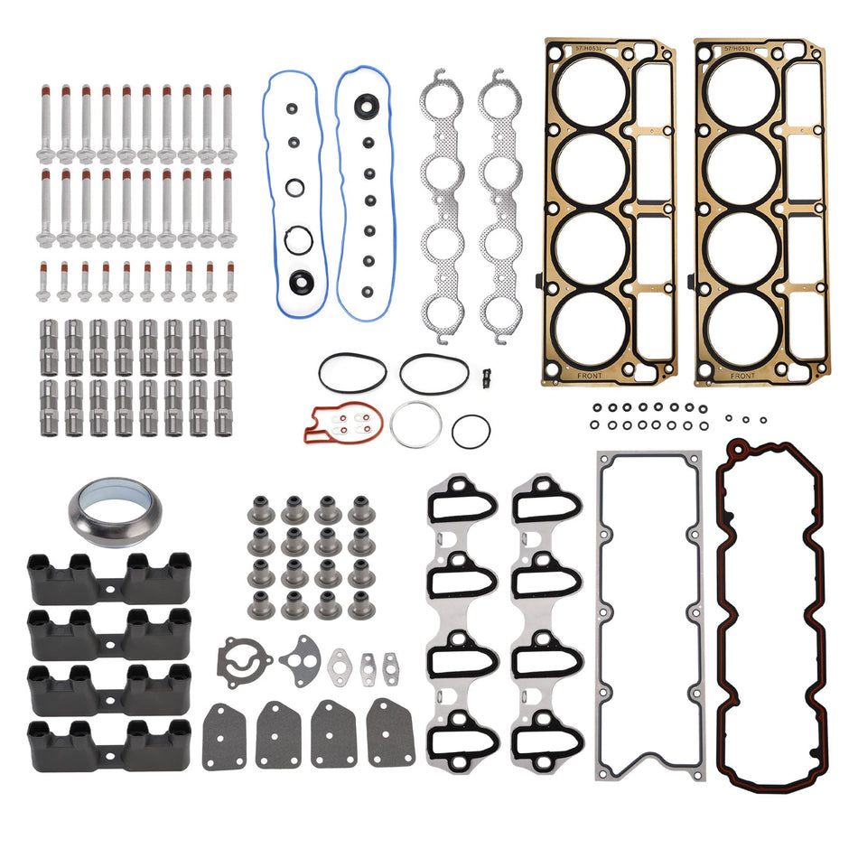 2007年式シボレー シルバラード 1500 クラシック 4.8L 294CID V8 OHV 非AFM リフターキット ヘッドガスケットセット ヘッドボルト リフター＆ガイド 12589226