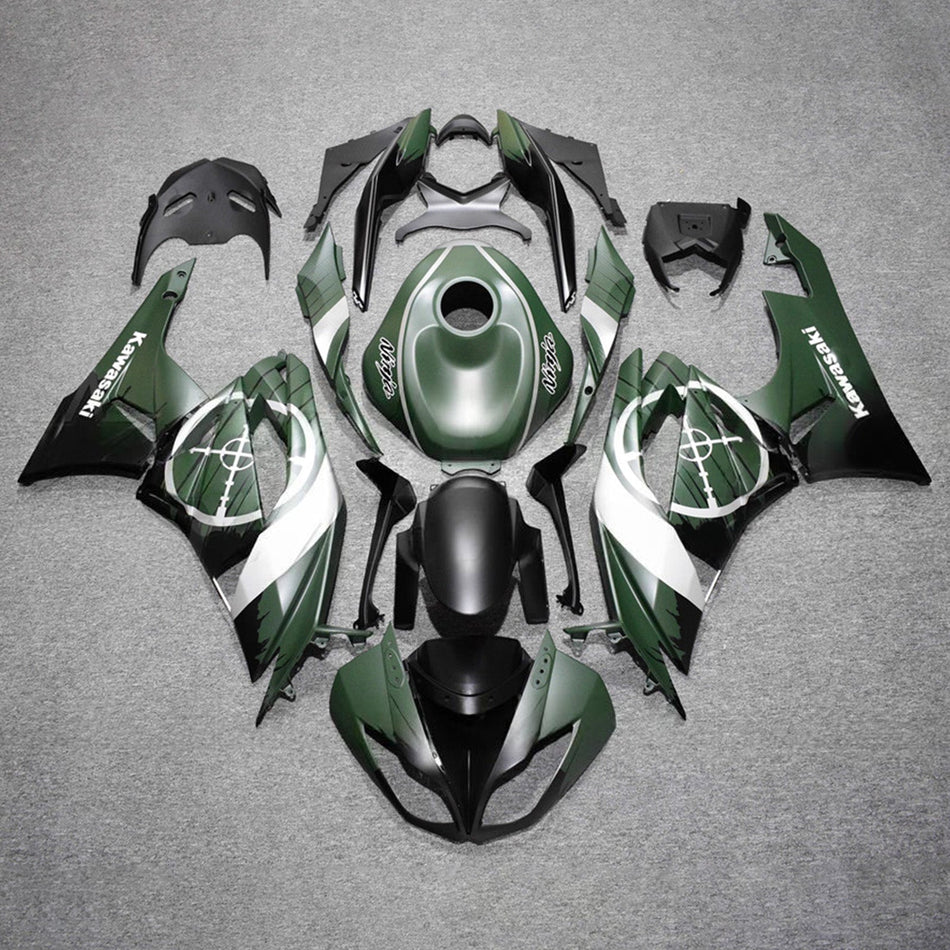インジェクションフェアリングキット ボディワーク プラスチック ABS カワサキ ZX6R 636 2009-2012 に適合