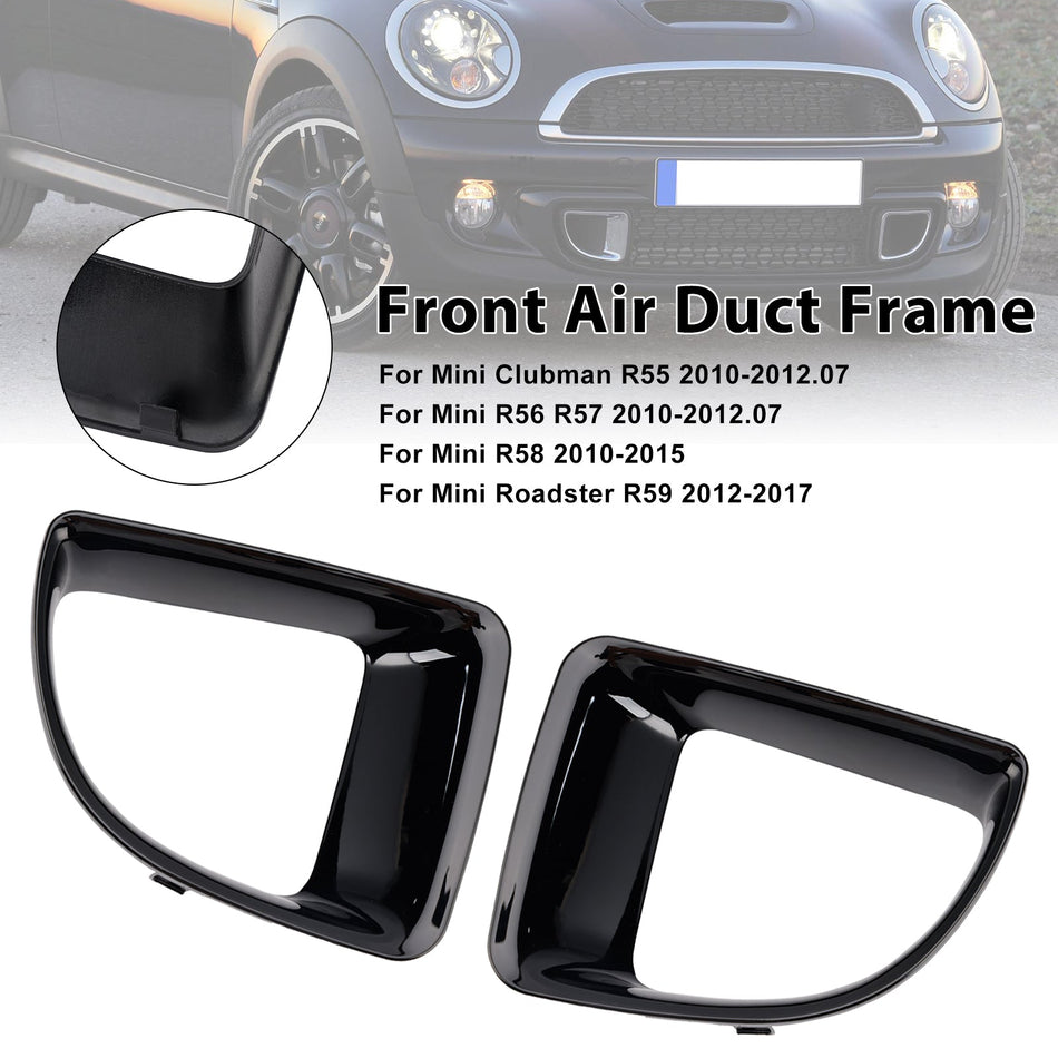 グロスブラックフロントエアダクトフレーム Mini R55 R56 R57 R58 R59 JCW S 51117255117 51117255119に適合