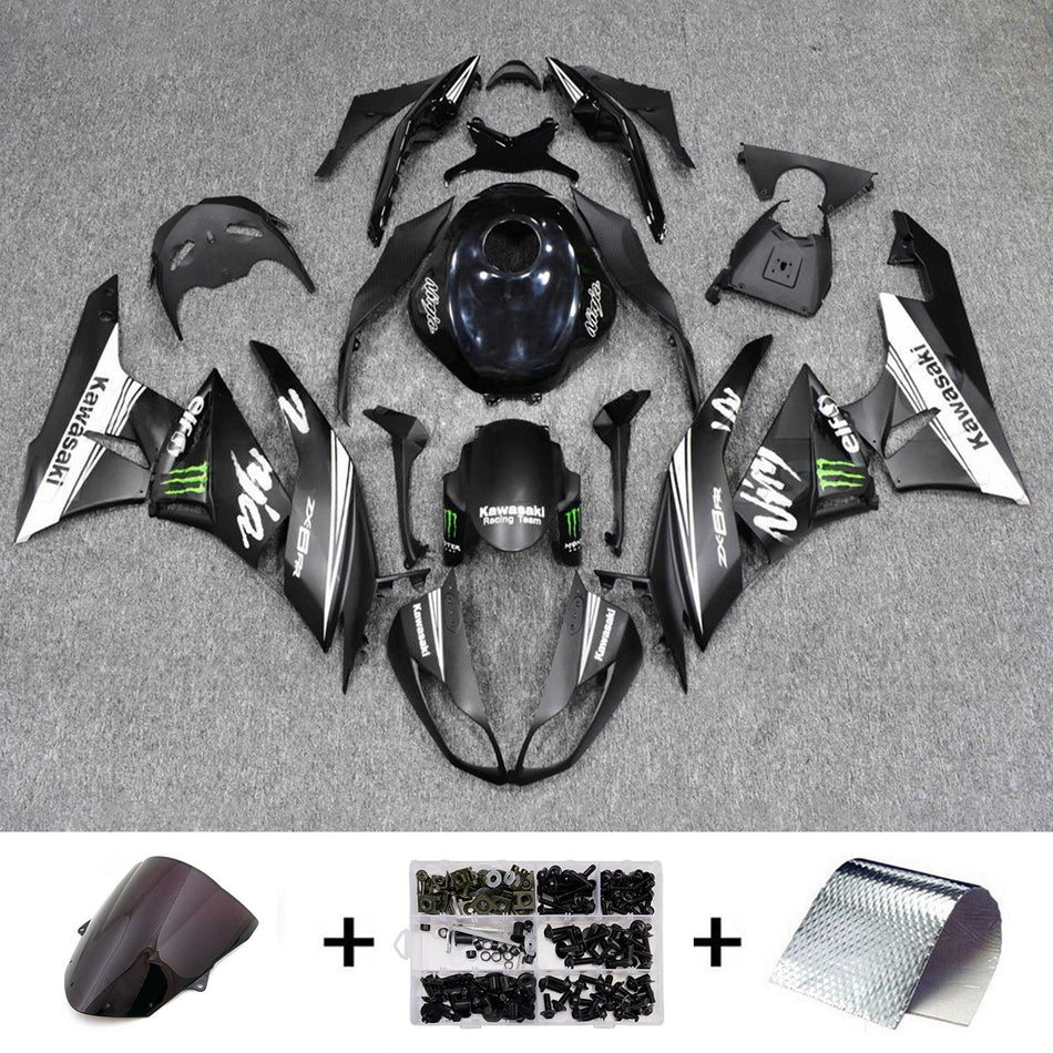 インジェクションフェアリングキット ボディワーク プラスチック ABS カワサキ ZX6R 636 2009-2012 に適合