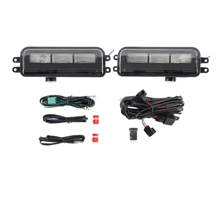 2024-2025年式トヨタ タコマ LEDフロントバンパーフォグランプ+ワイヤーハーネス