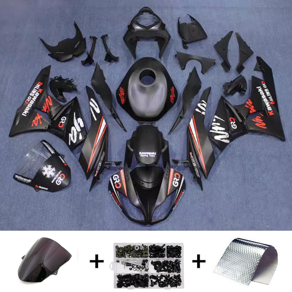 インジェクションフェアリングキット ボディワーク プラスチック ABS カワサキ ZX6R 636 2009-2012 に適合